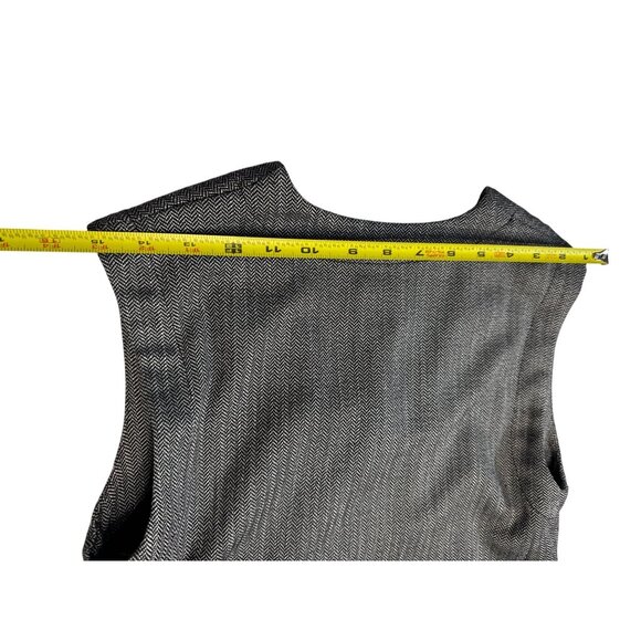 Maeve Anthropologie Sleeveless Sheath Dress Gray Black Faux Leather Hem XXS NWT - Picture 13 of 16